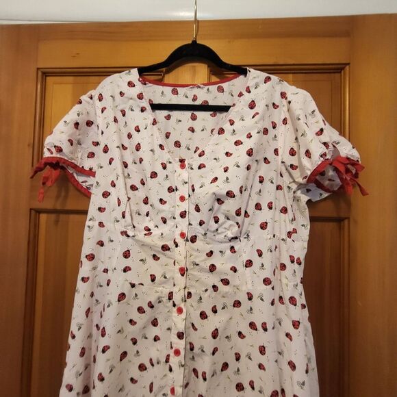 Unique Vintage Dora Ladybug Swing Dress Size Large - Picture 1 of 11